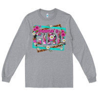 Heather Grey mamas girl Long Sleeve Tee - texasbilliewilder