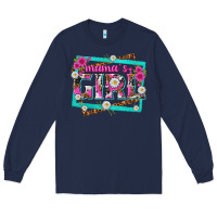 Navy mamas girl Long Sleeve Tee - texasbilliewilder