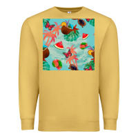 Antique Gold summer vibes seamless pattern Premium Sweatshirt - BundleAndBundleShop