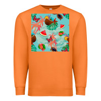 Carrot summer vibes seamless pattern Premium Sweatshirt - BundleAndBundleShop