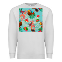 Dove Grey summer vibes seamless pattern Premium Sweatshirt - BundleAndBundleShop