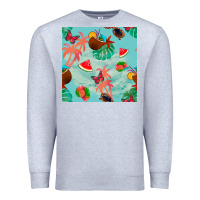 Heather Grey summer vibes seamless pattern Premium Sweatshirt - BundleAndBundleShop