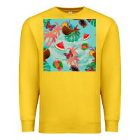 Lemon summer vibes seamless pattern Premium Sweatshirt - BundleAndBundleShop