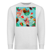 Oatmeal Heather summer vibes seamless pattern Premium Sweatshirt - BundleAndBundleShop