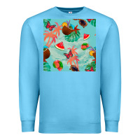 Ocean Blue summer vibes seamless pattern Premium Sweatshirt - BundleAndBundleShop