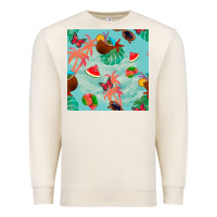 Sandshell summer vibes seamless pattern Premium Sweatshirt - BundleAndBundleShop