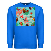 True Royal summer vibes seamless pattern Premium Sweatshirt - BundleAndBundleShop