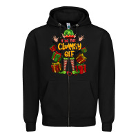 Black im the clumsy elf Zipper Hoodie - FaDigitalArtStudio