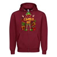 Burgundy im the clumsy elf Zipper Hoodie - FaDigitalArtStudio