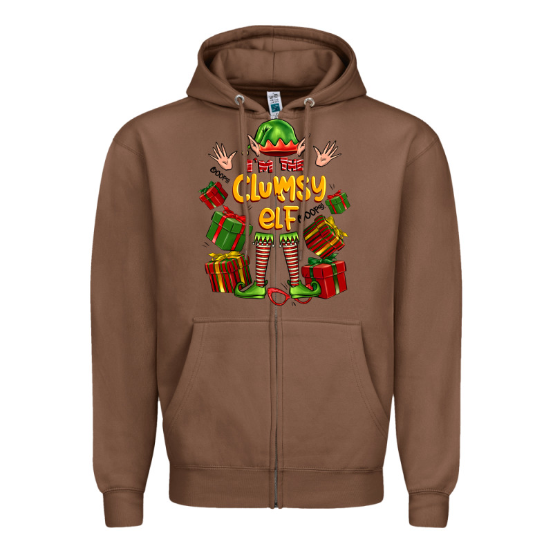 Im The Clumsy Elf Zipper Hoodie by FaDigitalArtStudio | Teevron