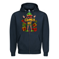 Navy im the clumsy elf Zipper Hoodie - FaDigitalArtStudio