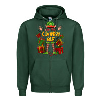 Sports Green im the clumsy elf Zipper Hoodie - FaDigitalArtStudio