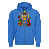 True Royal im the clumsy elf Zipper Hoodie - FaDigitalArtStudio