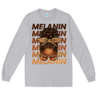 Moon Dust melanin afro messy bun Long Sleeve Tee - texasbilliewilder