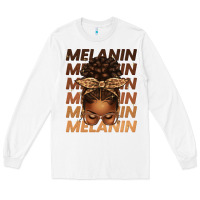 White melanin afro messy bun Long Sleeve Tee - texasbilliewilder