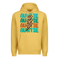 Antique Gold auntıe with lightning bolt Premium Hoodie - MaliasSmallBusiness