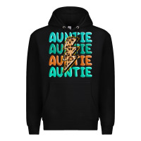 Black auntıe with lightning bolt Premium Hoodie - MaliasSmallBusiness