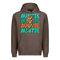 Coffee auntıe with lightning bolt Premium Hoodie - MaliasSmallBusiness