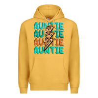 Mustard auntıe with lightning bolt Premium Hoodie - MaliasSmallBusiness