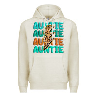Oatmeal Heather auntıe with lightning bolt Premium Hoodie - MaliasSmallBusiness