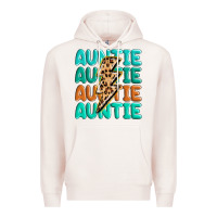 Pale Pink auntıe with lightning bolt Premium Hoodie - MaliasSmallBusiness