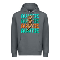 Rock auntıe with lightning bolt Premium Hoodie - MaliasSmallBusiness