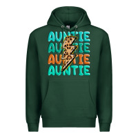 Sports Green auntıe with lightning bolt Premium Hoodie - MaliasSmallBusiness