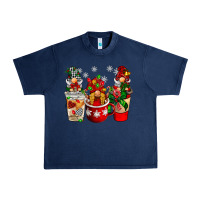 Navy Christmas coffee gnome Urban Heavy Tee - BarkalooDesign