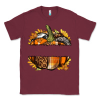 Burgundy Personalized Fall Pumpkin Classic Tee - texasbilliewilder