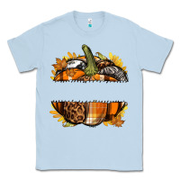 Dusty Blue Personalized Fall Pumpkin Classic Tee - texasbilliewilder
