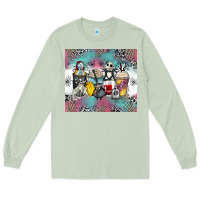 Matcha cartoon characters coffee cups Long Sleeve Tee - Zillion Design Studio