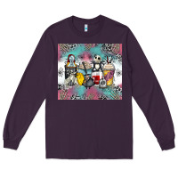 Plum cartoon characters coffee cups Long Sleeve Tee - Zillion Design Studio