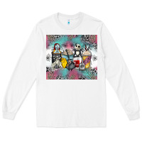 White cartoon characters coffee cups Long Sleeve Tee - Zillion Design Studio