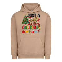 Pigment Burro just a girl who loves christmas Urban Hoodie - MaliasSmallBusiness