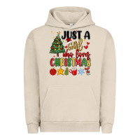 Pigment French Oak just a girl who loves christmas Urban Hoodie - MaliasSmallBusiness