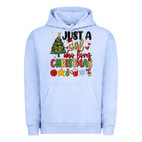 Pigment Grape Ice just a girl who loves christmas Urban Hoodie - MaliasSmallBusiness