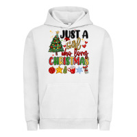 Pigment Lunar Rock just a girl who loves christmas Urban Hoodie - MaliasSmallBusiness