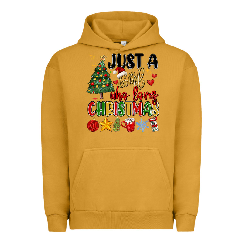 Just A Girl Who Loves Christmas Urban Hoodie by MaliasSmallBusiness | Teevron