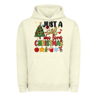 Pigment Pistachio just a girl who loves christmas Urban Hoodie - MaliasSmallBusiness