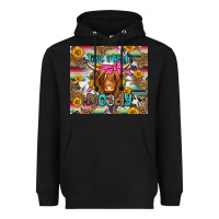 Just A Little Moody Long Haired Cow Heavyweight Hoodie | Teevron