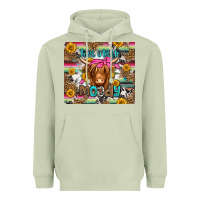 Matcha just a little moody long haired cow Heavyweight Hoodie - Jasminsmagicworld