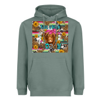 Sage just a little moody long haired cow Heavyweight Hoodie - Jasminsmagicworld