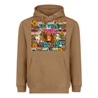 Toasted Coconut just a little moody long haired cow Heavyweight Hoodie - Jasminsmagicworld
