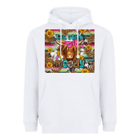 White just a little moody long haired cow Heavyweight Hoodie - Jasminsmagicworld