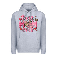 Heather Grey best mom ever Premium Hoodie - MaliasSmallBusiness