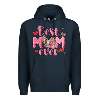 Navy best mom ever Premium Hoodie - MaliasSmallBusiness