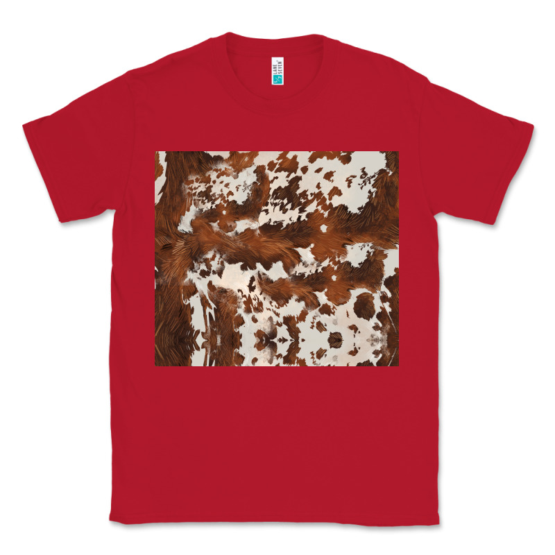 Brown Cowhide Classic Tee by BarkalooDesign | Teevron