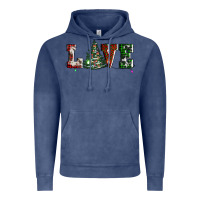 Vintage Denim love christmas tree Vintage Hoodie - AdoDesignShop