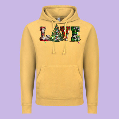Love Christmas Tree Vintage Hoodie Designed By Adodesignshop