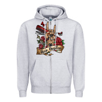 Heather Grey hair hustler 3 Zipper Hoodie - SublimationCraftShop